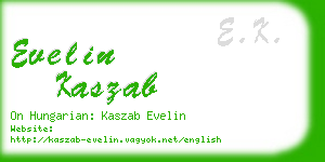 evelin kaszab business card